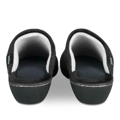 Chaussons NOIR Femme Motif Uni A Enfiler