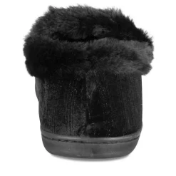 Chaussons NOIR Femme Motif Rayures A Enfiler