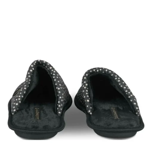 Chaussons NOIR Femme Motif A Pois A Enfiler