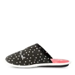 Chaussons NOIR Femme Motif A Pois A Enfiler