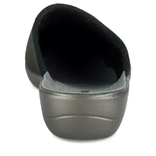 Chaussons NOIR Femme Motif Uni A Enfiler