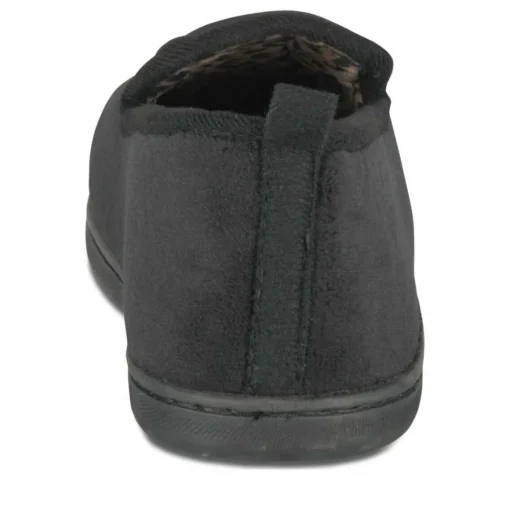 Chaussons NOIR Femme Motif Uni A Enfiler