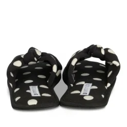 Chaussons NOIR Femme Motif A Pois A Enfiler