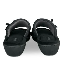 Chaussons NOIR Femme Motif Uni A Enfiler