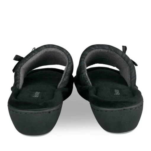Chaussons NOIR Femme Motif Uni A Enfiler