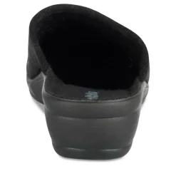 Chaussons NOIR Femme Motif Uni A Enfiler