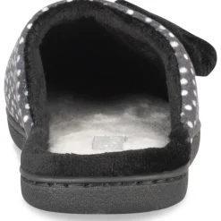 Chaussons NOIR Femme Motif A Pois A Enfiler