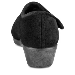 Chaussons NOIR Femme Motif Uni Scratch