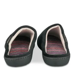 Chaussons NOIR Femme Motif Uni A Enfiler