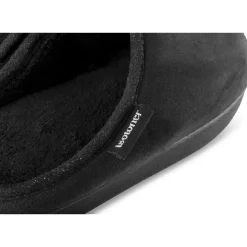 Chaussons NOIR Femme Motif Uni A Enfiler