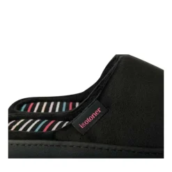 Chaussons NOIR Femme Motif Uni A Enfiler
