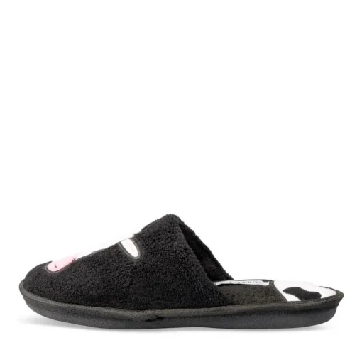 Chaussons NOIR Femme Motif Animal