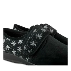 Chaussons NOIR Femme Motif Uni Scratch