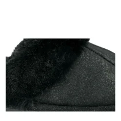 Chaussons NOIR Femme Motif Uni A Enfiler