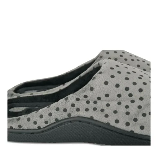 Chaussons NOIR Femme Motif Uni A Enfiler