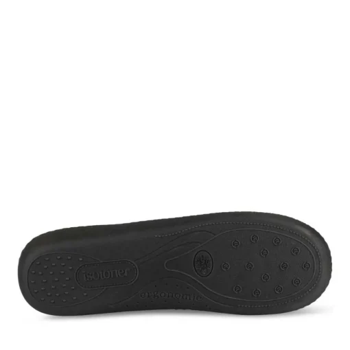 Chaussons NOIR Femme Motif Uni A Enfiler