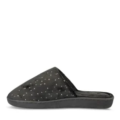 Chaussons NOIR Femme Motif Paillettes A Enfiler