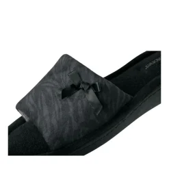 Chaussons NOIR Femme Motif Uni A Enfiler