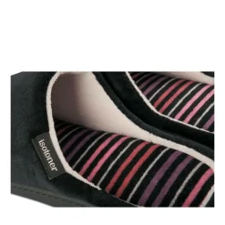 Chaussons NOIR Femme Motif Uni A Enfiler
