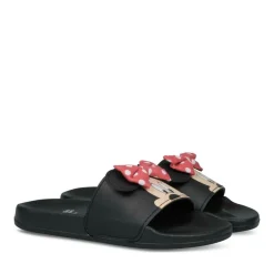 Chaussons NOIR Fille Motif Uni A Enfiler