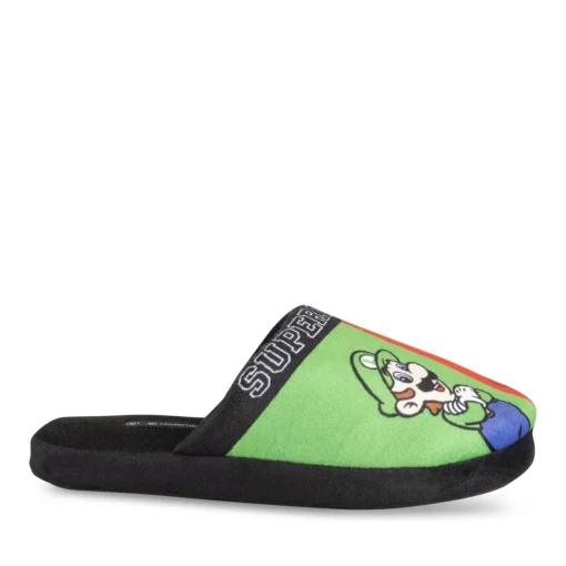 Chaussons NOIR Garçon Motif Multicolore A Enfiler