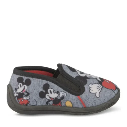 Chaussons NOIR Garçon Motif Uni A Enfiler