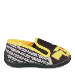 Chaussons NOIR Garçon Motif Uni A Enfiler