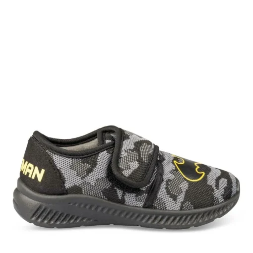 Chaussons NOIR Garçon Motif Uni Scratch