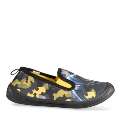Chaussons NOIR Garçon Motif Multicolore A Enfiler
