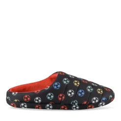 Chaussons NOIR Garçon Motif Uni A Enfiler