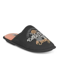 Chaussons NOIR Garçon Motif Uni A Enfiler
