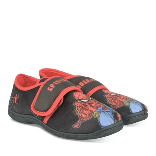 Chaussons NOIR Garçon Motif Uni Scratch