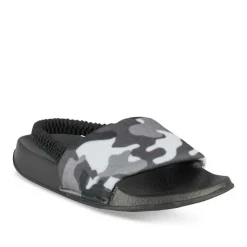 Chaussons NOIR Garçon Motif Camouflage Elastique