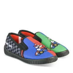 Chaussons NOIR Garçon Motif Uni A Enfiler