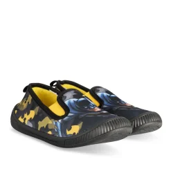 Chaussons NOIR Garçon Motif Multicolore A Enfiler