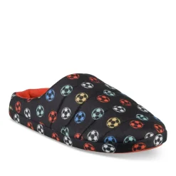 Chaussons NOIR Garçon Motif Uni A Enfiler
