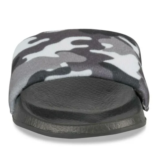 Chaussons NOIR Garçon Motif Camouflage Elastique