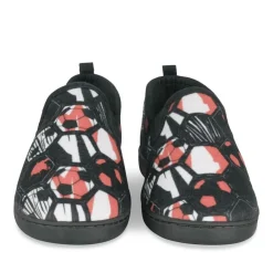 Chaussons NOIR Garçon Motif Uni A Enfiler