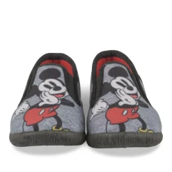 Chaussons NOIR Garçon Motif Uni A Enfiler
