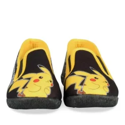 Chaussons NOIR Garçon Motif Uni A Enfiler