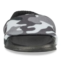 Chaussons NOIR Garçon Motif Camouflage Elastique