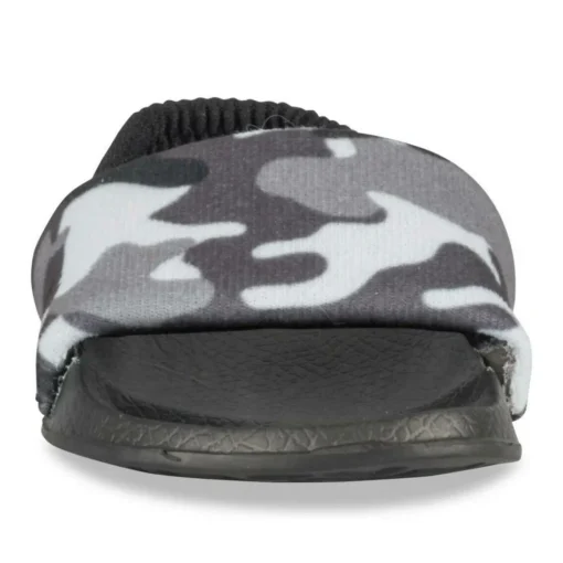 Chaussons NOIR Garçon Motif Camouflage Elastique