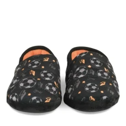 Chaussons NOIR Garçon Motif Uni A Enfiler