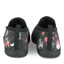 Chaussons NOIR Garçon Motif Uni A Enfiler