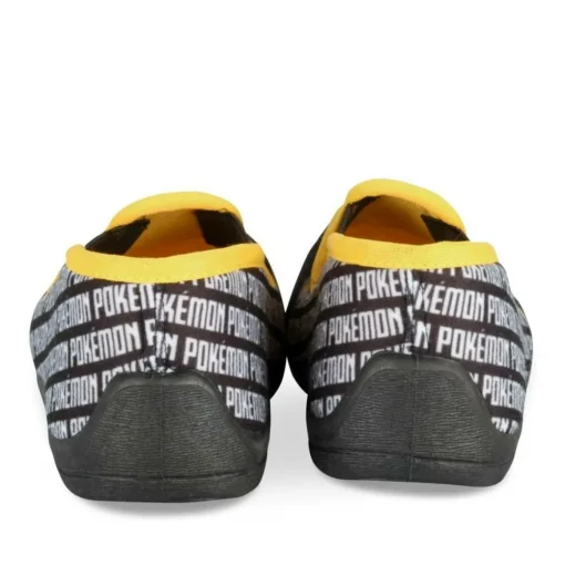 Chaussons NOIR Garçon Motif Uni A Enfiler