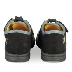 Chaussons NOIR Garçon Motif Uni Scratch
