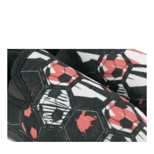 Chaussons NOIR Garçon Motif Uni A Enfiler