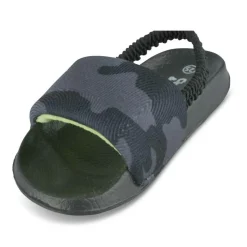 Chaussons NOIR Garçon Motif Camouflage Elastique