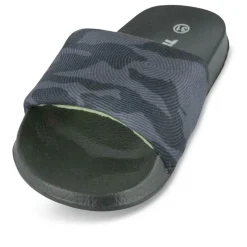 Chaussons NOIR Garçon Motif Camouflage A Enfiler