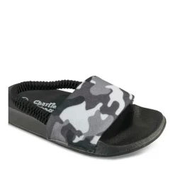 Chaussons NOIR Garçon Motif Camouflage Elastique